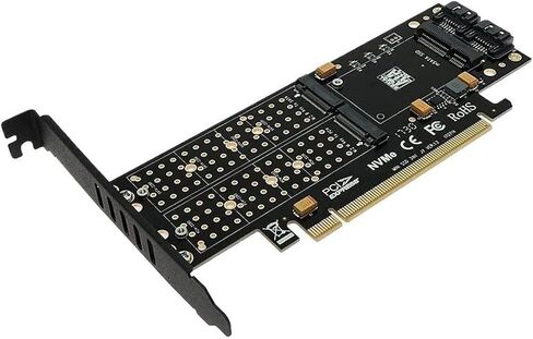 PCIe 3.0 x16 3-in-1 M.2 وبطاقة توسيع mSATA SATA in Kuwait