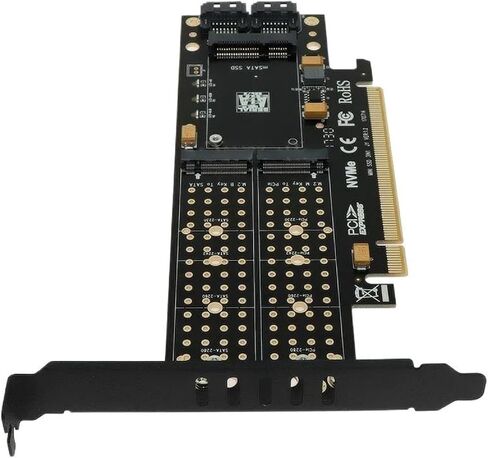 PCIe 3.0 x16 3-in-1 M.2 & mSATA SATA Expansion Card in Saudi Arabia