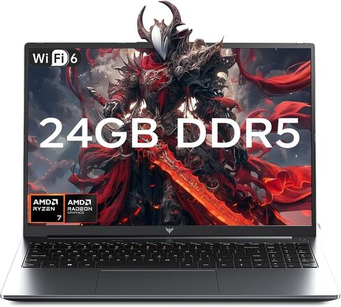 كمبيوتر محمول للألعاب مزود بمعالج AMD Ryzen 7 H255 (حتى 4.9 جيجا هرتز)، وذاكرة DDR5 بسعة 24 جيجابايت ومحرك أقراص NVMe SSD بسعة 512 جيجابايت in Kuwait
