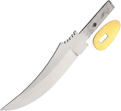 SZCO Supplies 6.5" Slim Skinner Knife Blade Blank - Stainless Steel Clip-Point Blade with Brass Guard, Ideal for DIY Knife Making and Everyday Carry (EDC) in Saudi Arabia