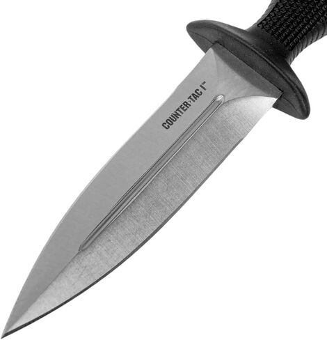 COLD STEEL COUNTER TAC I 5" Japanese AUS8A w/ Stonewash Finish Spear Point Fixed Blade Multi-Purpose Tactical Game Hunting Boot Knife, 4-1/2" Kray-Ex Handle, Weather-Resistant Secure-Ex Sheath in Saudi Arabia