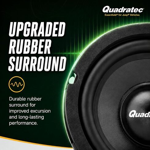Quadratec Center Console Replacement Subwoofer - Fits Jeep Wrangler TJ 2001-2006 & Unlimited LJ 2004-2006 - 6.75-Inch 2 Ohm 200W Dual Voice Coil Plug and Play Direct-Fit Factory Sub Bass Speaker in Saudi Arabia