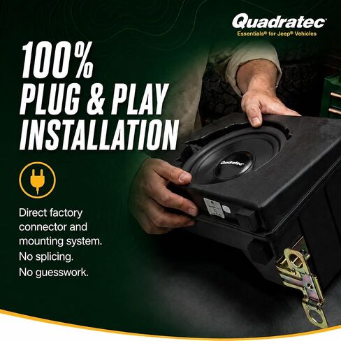 Quadratec Center Console Replacement Subwoofer - Fits Jeep Wrangler TJ 2001-2006 & Unlimited LJ 2004-2006 - 6.75-Inch 2 Ohm 200W Dual Voice Coil Plug and Play Direct-Fit Factory Sub Bass Speaker in Saudi Arabia
