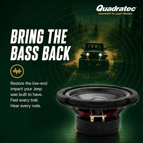 Quadratec Center Console Replacement Subwoofer - Fits Jeep Wrangler TJ 2001-2006 & Unlimited LJ 2004-2006 - 6.75-Inch 2 Ohm 200W Dual Voice Coil Plug and Play Direct-Fit Factory Sub Bass Speaker in Saudi Arabia