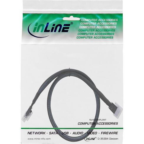 InLine 27643B Serial Attached SCSI (SAS) 1 m 24 Gbit/s Black in Saudi Arabia