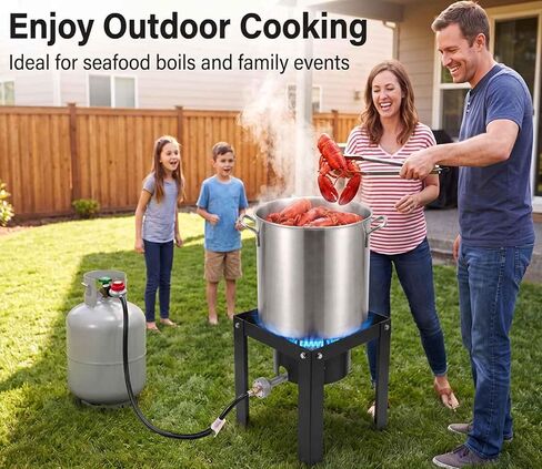 Horyanr Heavy Duty Single Propane Burner 100,000 BTU with 20 PSI Regulator in Kuwait