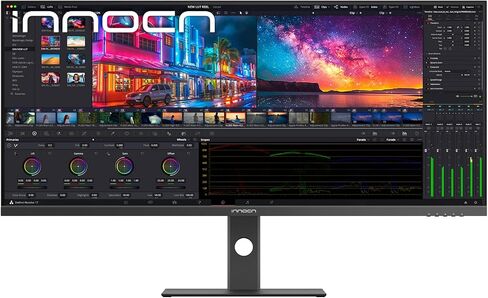 INNOCN 40 Inch 5K 5120 x 2160p Ultrawide Monitor for Laptop, 21:9, 100Hz, IPS, HDMI, DP, FreeSync, HDR400, USB-C, DeltaE＜2, Built-in Speakers, Height Adjustable, Black - 40C1U in Saudi Arabia