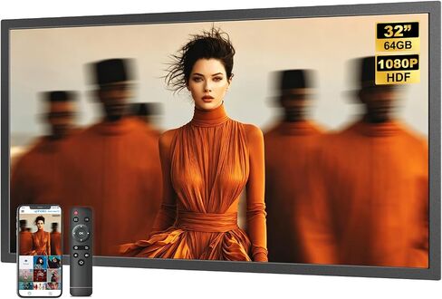 إطار صور رقمي مقاس 10.1 بوصة، إطار صور WiFi - إطار ذكي سعة 16 جيجابايت، شاشة لمس IPS، تدوير تلقائي، عرض شرائح، تحميل فيديو الصور من الهاتف إلى الإطار الرقمي عبر البريد الإلكتروني للتطبيق، سحابة مجانية، هدايا للأم والأب in Kuwait