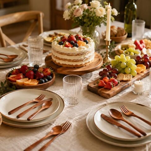 Ouligay 3pcs Wooden Utensil Set For Eating,Wooden Spoon Fork for Kitchen in Saudi Arabia