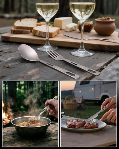 Titanium Ultralight Flatware Set, Fork, Spoon and Knife Chopsticks with Bag in Saudi Arabia