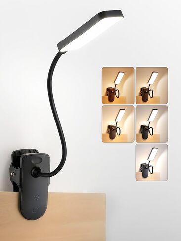 Pink Desk Lamp for Dorm Lamp, 9 Brightness+5 Color Clip on Light, Cute Lamp in Saudi Arabia