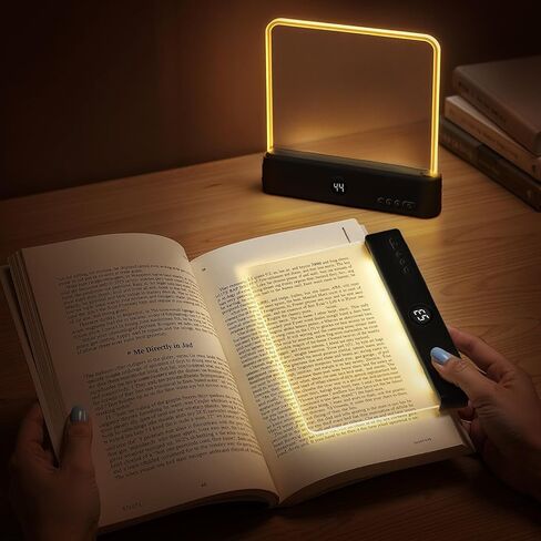 LED Book Light Panel, Reading & Night Light 2-in-1, Black in Saudi Arabia