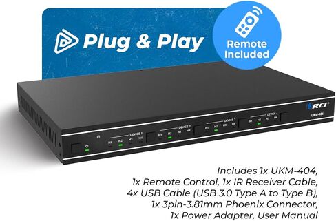 OREI 4x4 USB Matrix Switch - USB 3.2, IR Remote, RS-232, WebGUI, Peripheral in Saudi Arabia