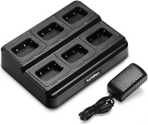 KAYOTOM Six Way Charger Multi Unit Rapid Gang Charger Station with Removable AC Adapter -Only Compatible with AT600 Walkie Talkie and Battery (1 Pack) in Saudi Arabia