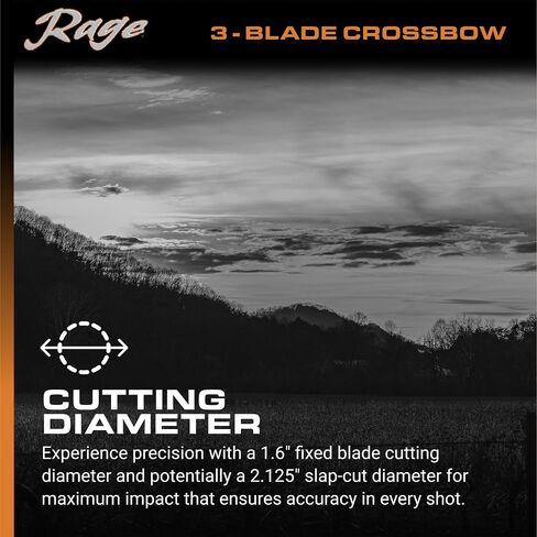 RAGE 3 Blade Chisel Tip X Crossbow Broadhead 1.6" Cut, Orange (60200) in Kuwait