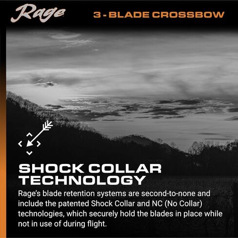 RAGE 3 Blade Chisel Tip X Crossbow Broadhead 1.6" Cut, Orange (60200) in Kuwait