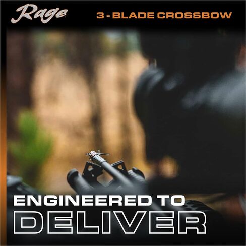 RAGE 3 Blade Chisel Tip X Crossbow Broadhead 1.6" Cut, Orange (60200) in Kuwait