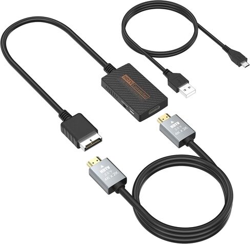 PS2 to HDMI Adapter with HD Link Cable for PS1/PS2 Slim Console in Kuwait