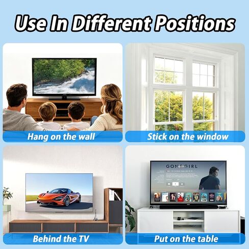 Antenna for Smart TV,9.71FT Air Channels Antenna,Long Range Reception Supports 4k 1080p for TVs and Long Cable with 108Miles,Easy Installation Antennas in Saudi Arabia