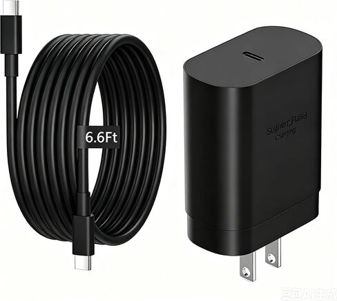 USB C Fast Charger for Samsung Galaxy A17 A16 A15 A14,A36 A35 A32, A56 A55 A54 A53,S25 S24 S23,6.6FT USB-C Cable,25W Power Adapter in Kuwait