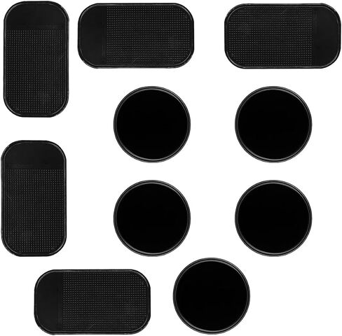 10PCS Silicone Car Dashboard Non-Slip Mat, Removable Anti-Slip Magic Gel Pad Cell Phone Holder, Boat Car Dashboard Sticky Pad for GPS Key Sunglasses Radar Detector, No Residue Heat Resistant in Saudi Arabia