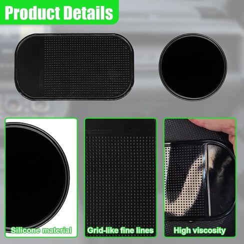 10PCS Silicone Car Dashboard Non-Slip Mat, Removable Anti-Slip Magic Gel Pad Cell Phone Holder, Boat Car Dashboard Sticky Pad for GPS Key Sunglasses Radar Detector, No Residue Heat Resistant in Saudi Arabia