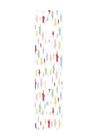 Fun Lots of Stars Colorful Vinyl Decal Sticker Skin by Debbie's Designs for Wiimote Wii Controller in Saudi Arabia