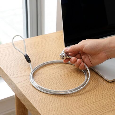 Laptop Locking Cable with Key, 6.6ft Zinc Alloy Security Lock in Saudi Arabia
