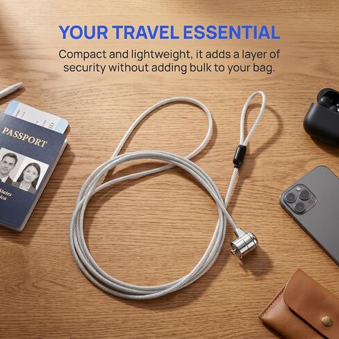 Laptop Security Cable Lock 6.6ft Zinc Alloy Anti-Theft Lock in Saudi Arabia