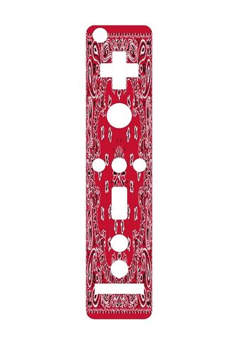 Red Bandanas Design Vinyl Decal Sticker Skin by Debbie's Designs for Wiimote Wii Controller in Saudi Arabia