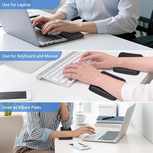 MEKASS Ergonomic Wrist Rest for Laptop, Black in Kuwait