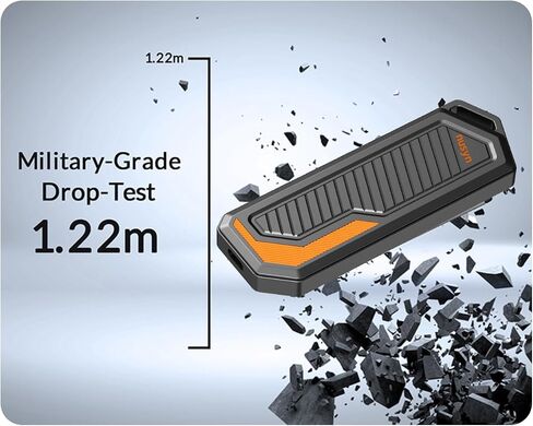 NSP35 1TB Portable SSD - Up to 1050MB/s, USB-C, USB 3.2 Gen2, Durable Alloy Housing, IP67 Waterproof, Dustproof & Shockproof, External Solid State Drive in Saudi Arabia