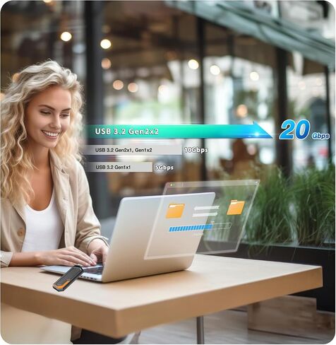 NSP35 1TB Portable SSD - Up to 1050MB/s, USB-C, USB 3.2 Gen2, Durable Alloy Housing, IP67 Waterproof, Dustproof & Shockproof, External Solid State Drive in Saudi Arabia