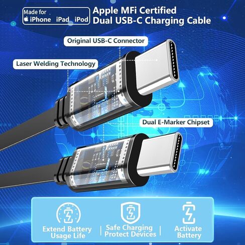 Retractable Car Charger, 120W USB-C Fast Charge 4-in-1 Phone Charger in Kuwait