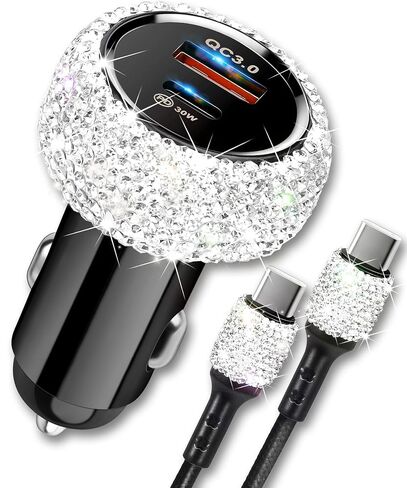 Bling Car Charger,Type C Charger Fast Charging,Cigarette Lighter Adapter in Kuwait
