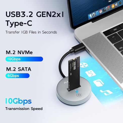 MAIWO M.2 NVMe SATA SSD to USB-C Adapter Reader 10Gbps Hard Drive Dock in Saudi Arabia