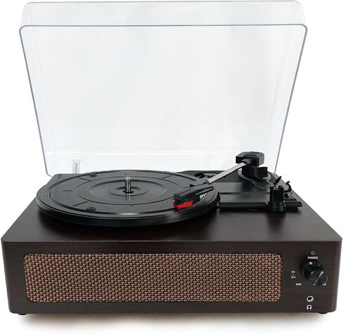 Vinyl Record Player with Speakers, 3-Speed Vintage Turntable for Bluetooth Vinyl Records, Belt-Driven Turntable, Built-in Dual-Track Speakers, with RCA Line Out AUX in Headphone Jack (Rainbow) in Kuwait