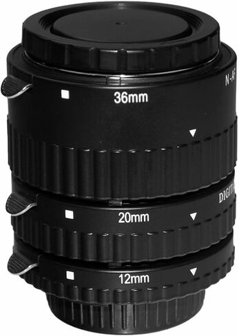 MK-N-AF1-B Auto Focus Macro Extension Tube Ring for Nikon D7200 D7100 D5600 D5100 D5200 D5300 D3200 D3100 D850 D750 D610 Durable in Kuwait