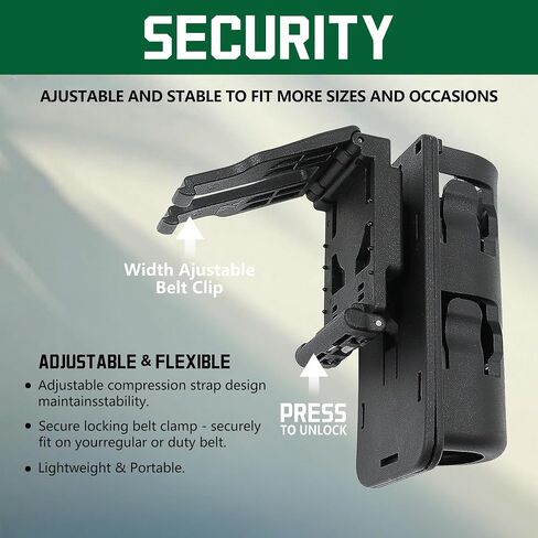 Open-Top Polymer Pepper Spray Holster for MK2-MK4 & Duty Belt in Kuwait