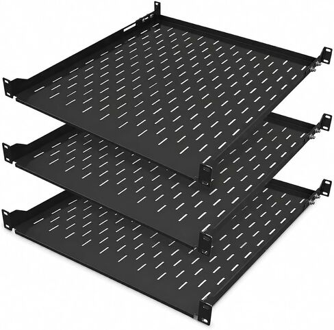 1U Server Rack Shelf (3 Pack) - 4 Post Mount Tray (450mm Depth) - TP1733 in Kuwait