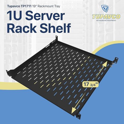 1U Server Rack Shelf (3 Pack) - 4 Post Mount Tray (450mm Depth) - TP1733 in Kuwait