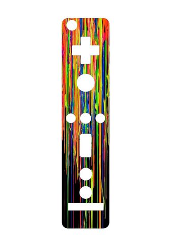 Bright Colors Dripping Paint Wiimote Wii Controller Vinyl Decal Sticker Skin by Debbie's Designs in Saudi Arabia