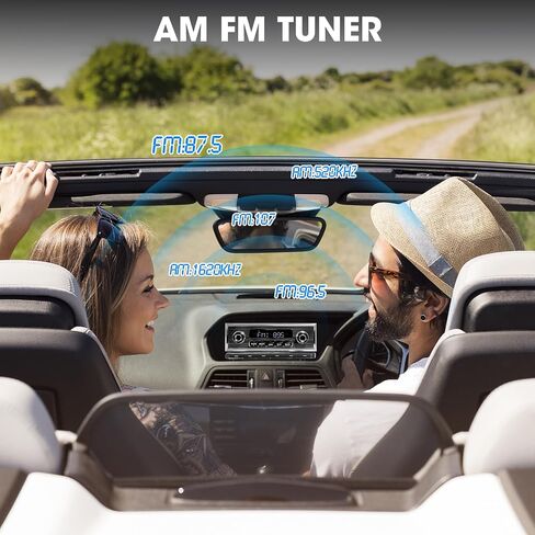 Retro Bluetooth Car Radio Receiver: Single Din Vintage Stereo for Retro Car in Kuwait