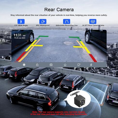 Avylet 9.26" Portable Carplay Screen for Car with Wireless Apple Car Play & Android Auto Touch Screen, OTA Upgrade, Backup Camera, Voice Control, GPS Navigation, Mirror Link, Bluetooth 5.0, FM, AUX in Kuwait