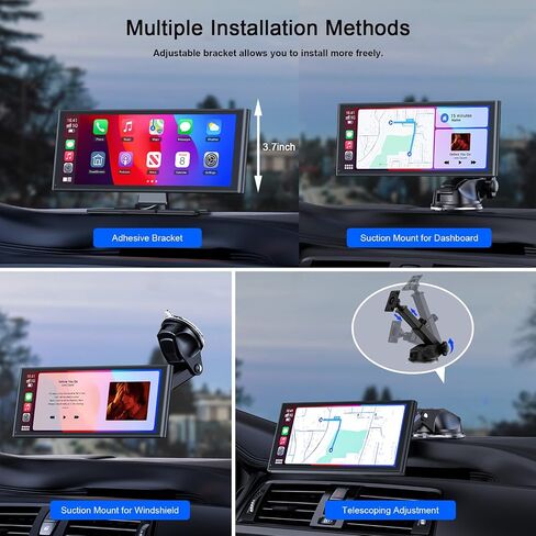 Avylet 9.26" Portable Carplay Screen for Car with Wireless Apple Car Play & Android Auto Touch Screen, OTA Upgrade, Backup Camera, Voice Control, GPS Navigation, Mirror Link, Bluetooth 5.0, FM, AUX in Kuwait