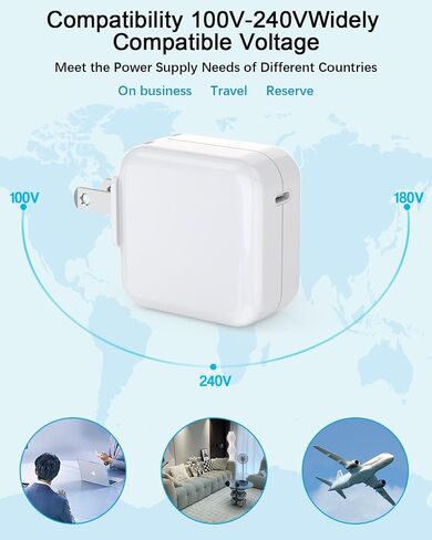 Mac Book Air Charger - 30W USB C Charger Block PD 3.0 Fast Charging Power Adapter Plug for MacBook Pro/Air,ipad Pro/Air/mini, iPhone 17 16 15 14 13 12 /Pro/Pro Max/Plus/Mini/SE/XR and All USB C Device in Saudi Arabia