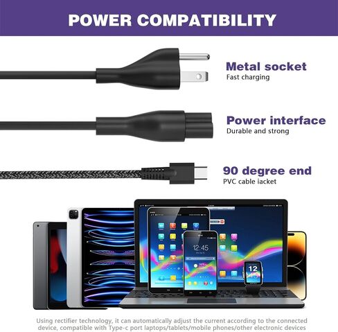 New Slim 65W Laptop Charger Fits for HP Laptop Charger USB C Computer in Kuwait