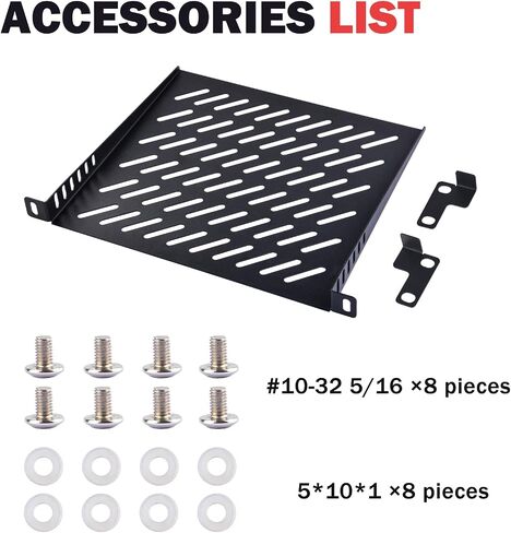 GeeekPi 0.5U Server Rack Shelf Vented Rack Mount Cantilever Tray for 10 Inch Network Equipment Rack & Cabinet and DeskPi Rackmate T1/T0 (2) in Saudi Arabia