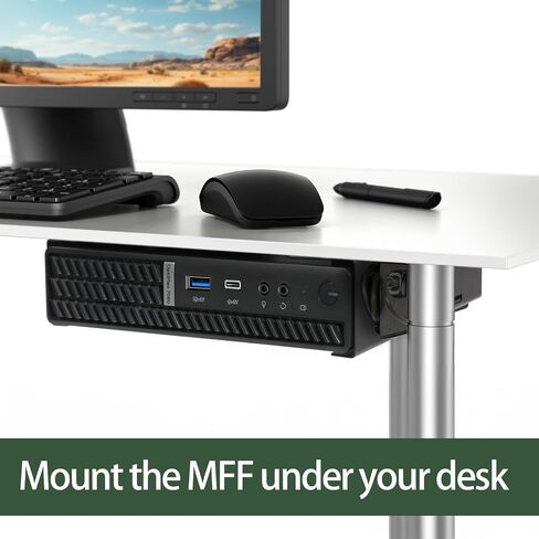 قطعتان من حامل الكمبيوتر الصغير المتوافق مع حافظة Dell Micro Form Factor، VESA، أسفل المكتب وجدار التثبيت يناسب MFF 3040 3050 3060 5060 5070 7010 7020 7040 7050 7060 7070 7080 7090 9020 pro micro in Kuwait