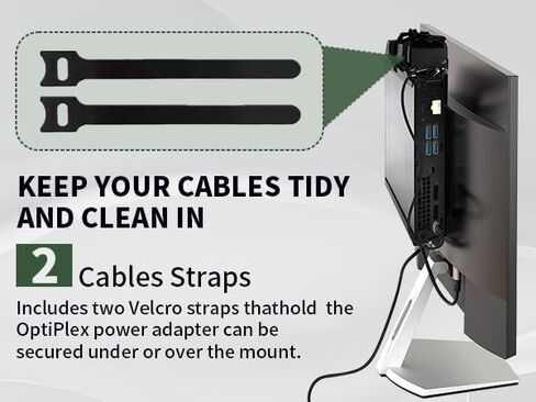 قطعتان من حامل الكمبيوتر الصغير المتوافق مع حافظة Dell Micro Form Factor، VESA، أسفل المكتب وجدار التثبيت يناسب MFF 3040 3050 3060 5060 5070 7010 7020 7040 7050 7060 7070 7080 7090 9020 pro micro in Kuwait